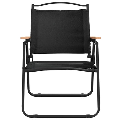 vidaXL Camping Chairs 2 pcs Black 54x55x78 cm Oxford Fabric 4