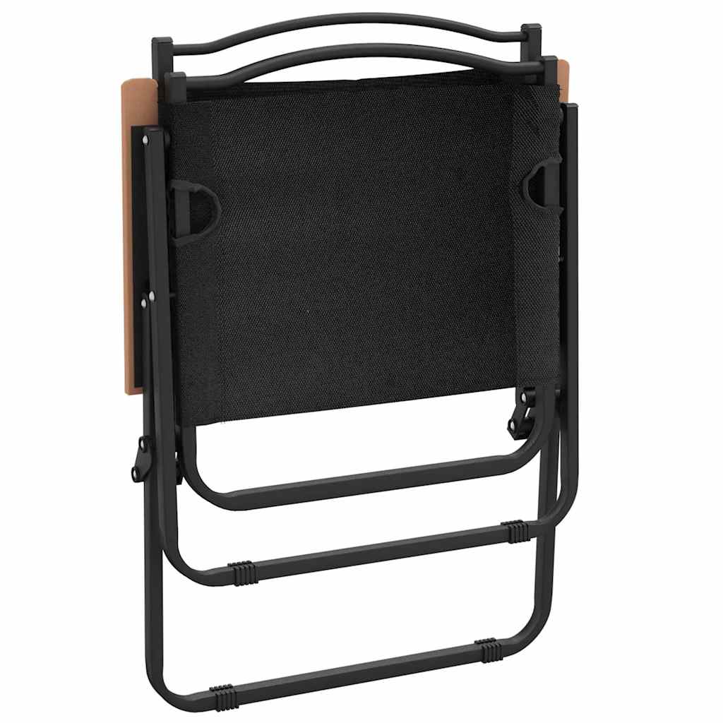 vidaXL Camping Chairs 2 pcs Black 54x55x78 cm Oxford Fabric 6