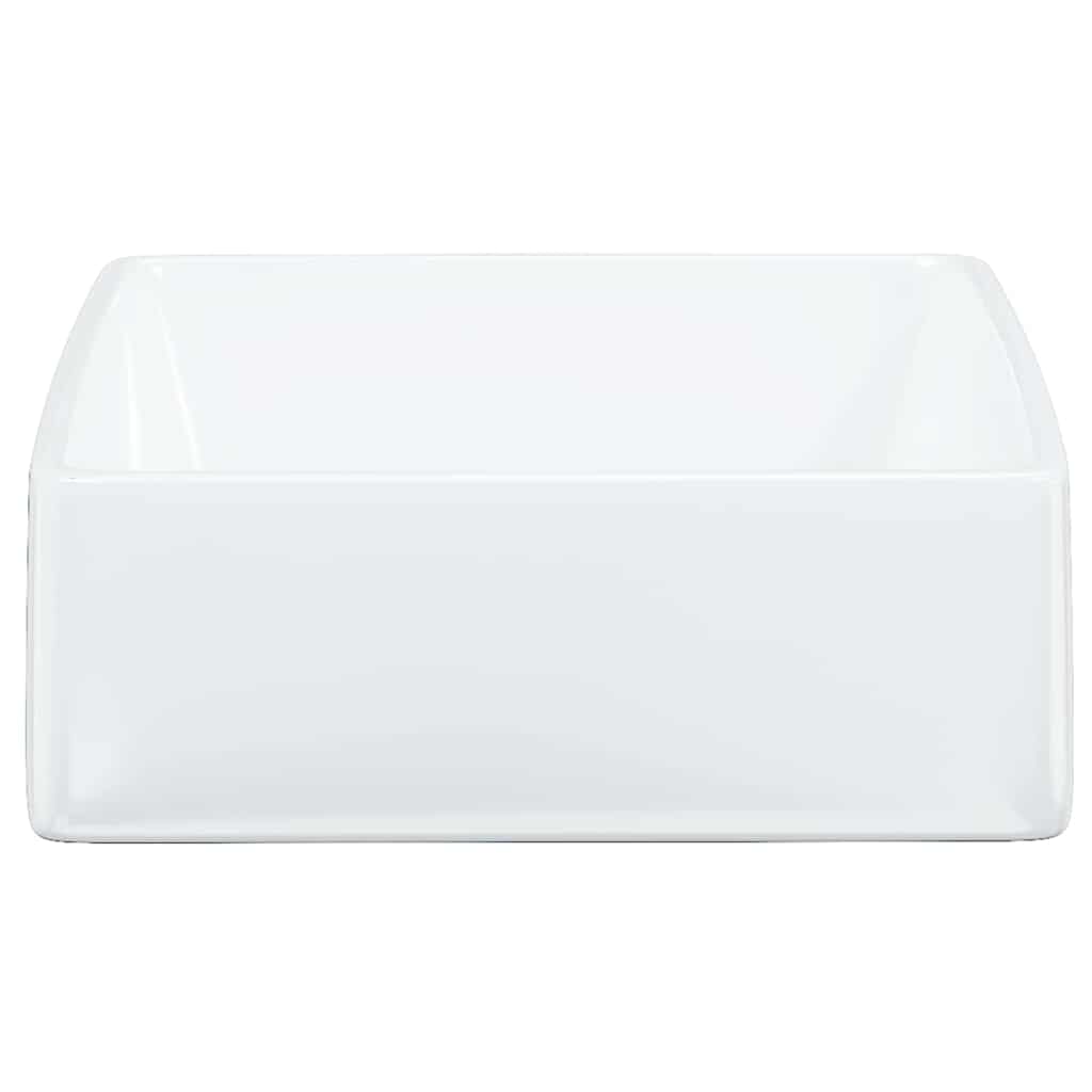 vidaXL Wash Basin White 37x37x13 cm Ceramic Square 5