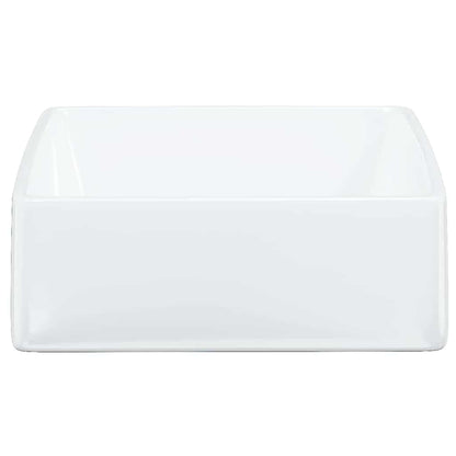vidaXL Wash Basin White 37x37x13 cm Ceramic Square 5