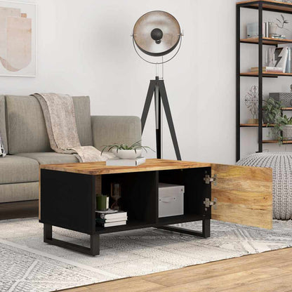 vidaXL Coffee Table 80x50x40 cm Solid Wood Mango&Engineered Wood 3