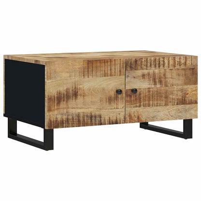 vidaXL Coffee Table 80x50x40 cm Solid Wood Mango&Engineered Wood 2