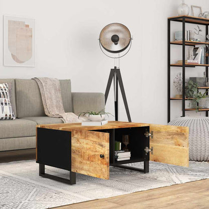 vidaXL Coffee Table 80x50x40 cm Solid Wood Mango&Engineered Wood 3