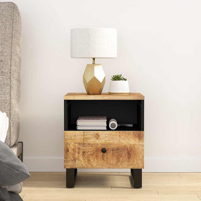 vidaXL Bedside Cabinet Solid Wood Mango&Engineered Wood 3