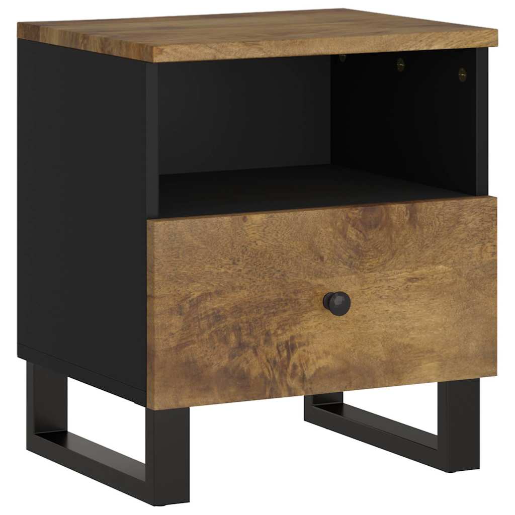 vidaXL Bedside Cabinet Solid Wood Mango&Engineered Wood 2