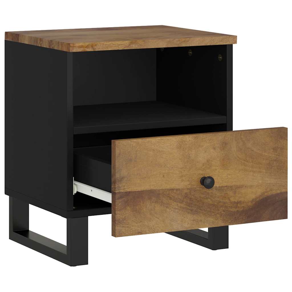 vidaXL Bedside Cabinet Solid Wood Mango&Engineered Wood 5