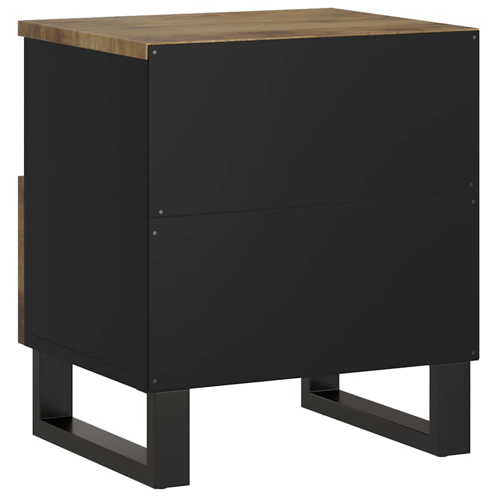 vidaXL Bedside Cabinet Solid Wood Mango&Engineered Wood 6