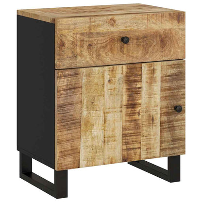 vidaXL Bedside Cabinet 50x33x60 cm Solid Wood Mango&Engineered Wood 2
