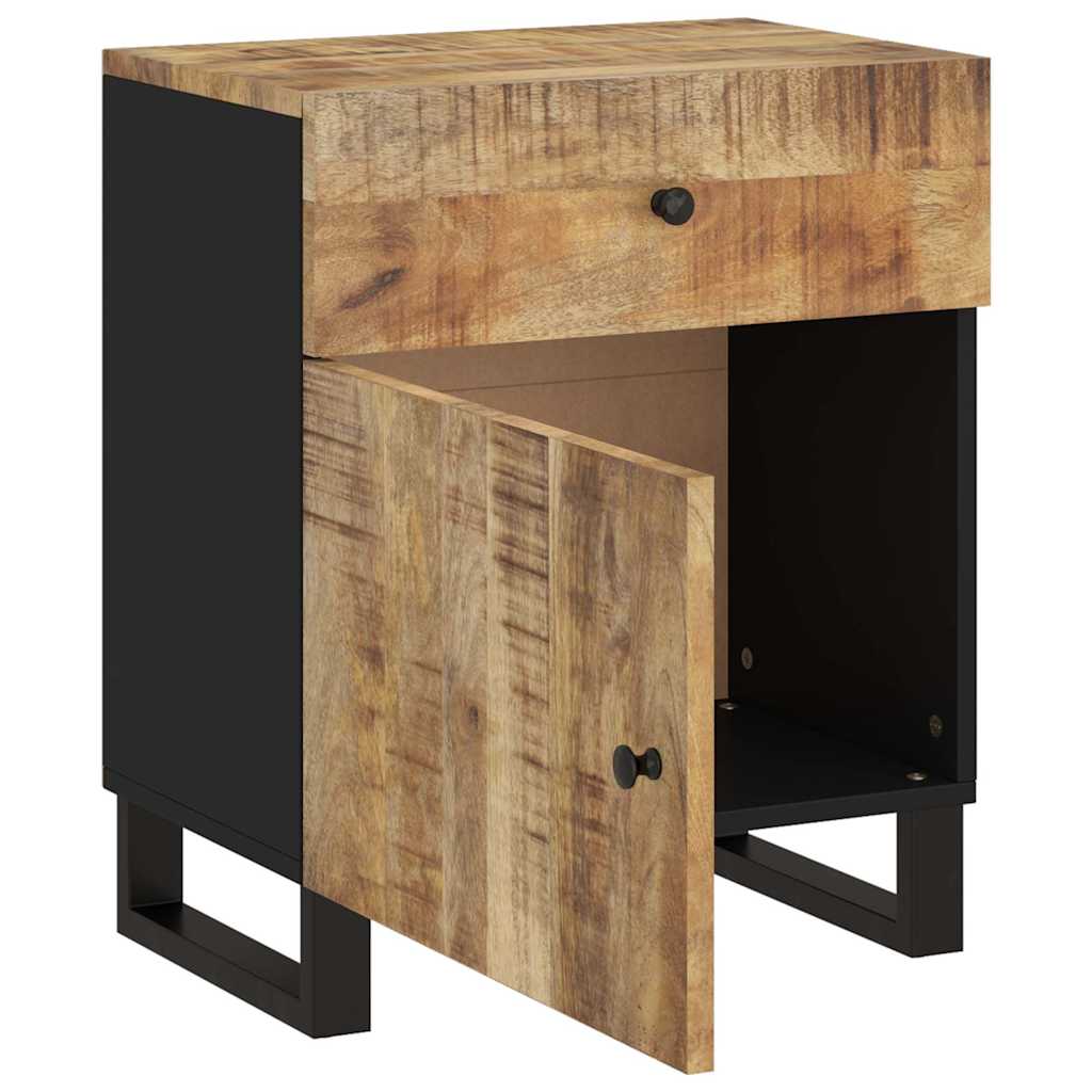 vidaXL Bedside Cabinet 50x33x60 cm Solid Wood Mango&Engineered Wood 4