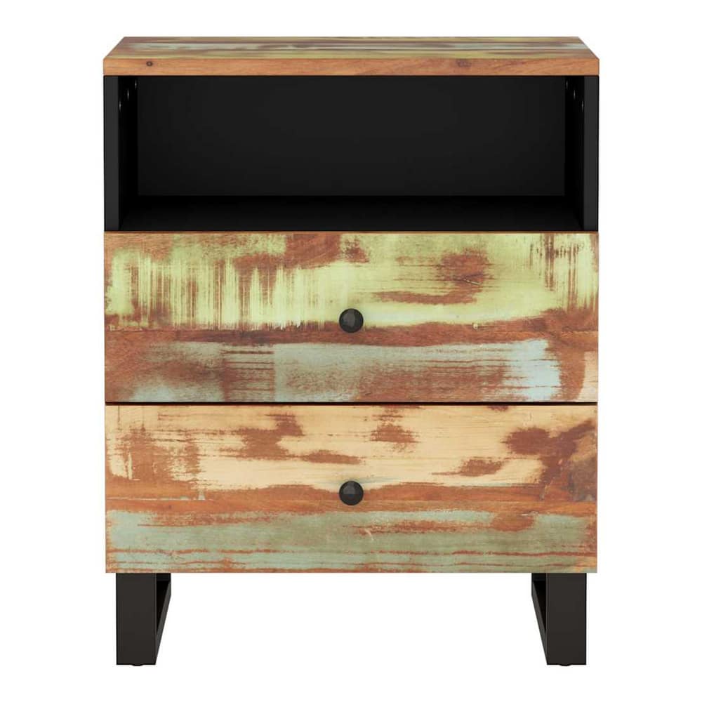 Bedside Cabinet 50x33x62 cm Solid Wood Mango&Engineered Wood Multicolour