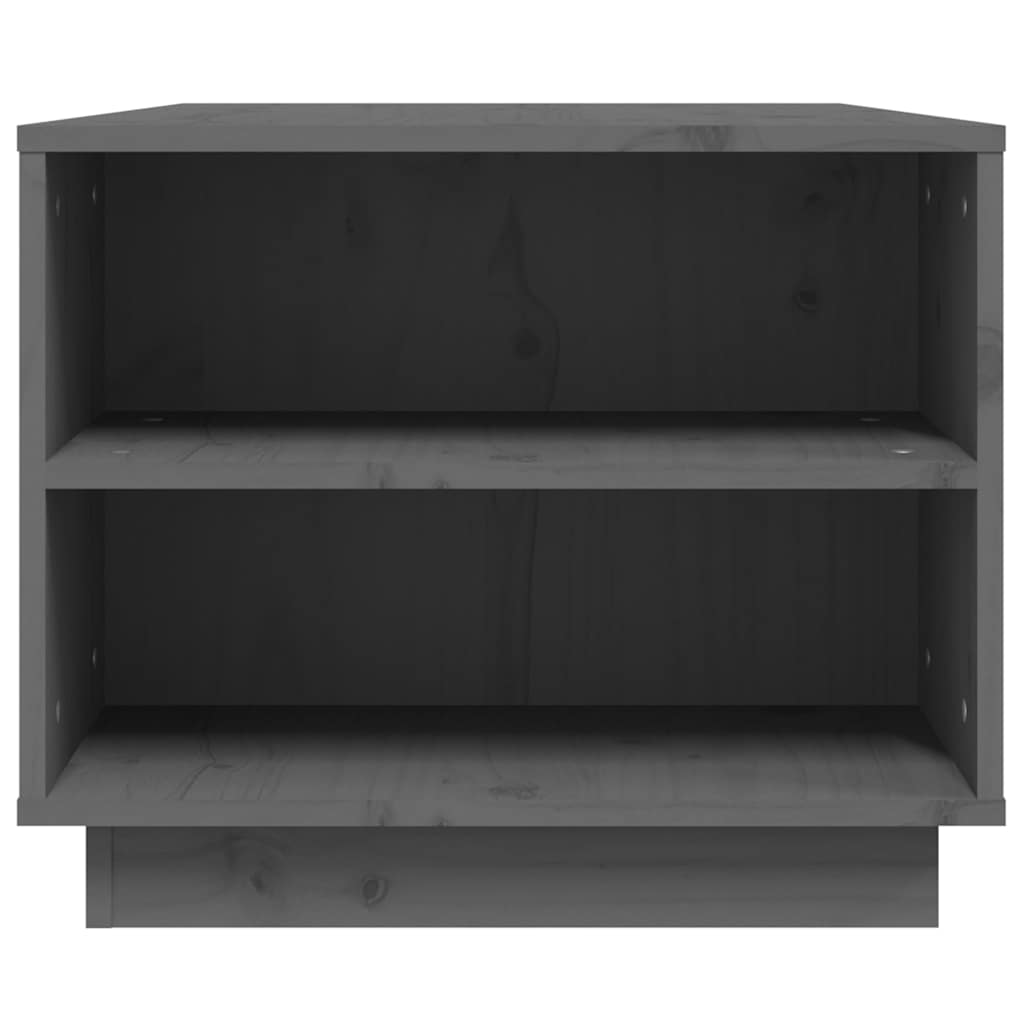 vidaXL Coffee Table | Grey | Solid Pine Wood | 90 x 49 x 40.5 cm | Coffee Table 6