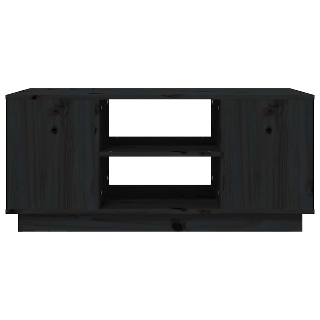 vidaXL Coffee Table | Black | Solid pinewood | Medium | Coffee Table 5