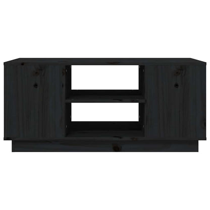 vidaXL Coffee Table | Black | Solid pinewood | Medium | Coffee Table 5