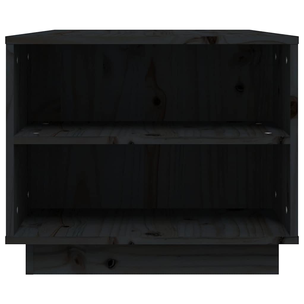 vidaXL Coffee Table | Black | Solid pinewood | Medium | Coffee Table 6
