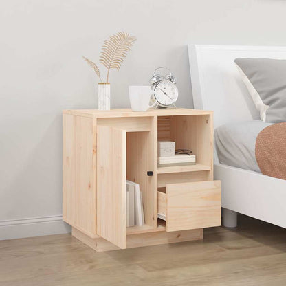vidaXL Bedside Cabinet 50x34x50 cm Solid Wood Pine 3