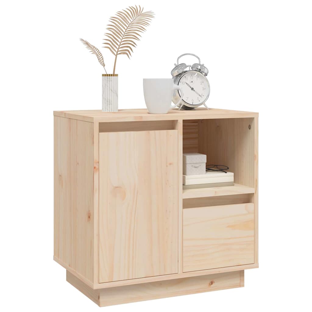 vidaXL Bedside Cabinet 50x34x50 cm Solid Wood Pine 4