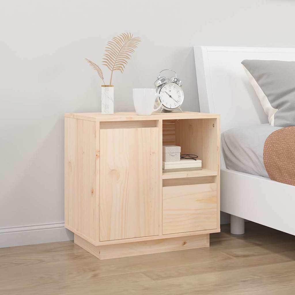 vidaXL Bedside Cabinet 50x34x50 cm Solid Wood Pine 1