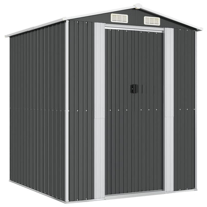 vidaXL Garden Shed Anthracite 192x191x223 cm Galvanised Steel 2