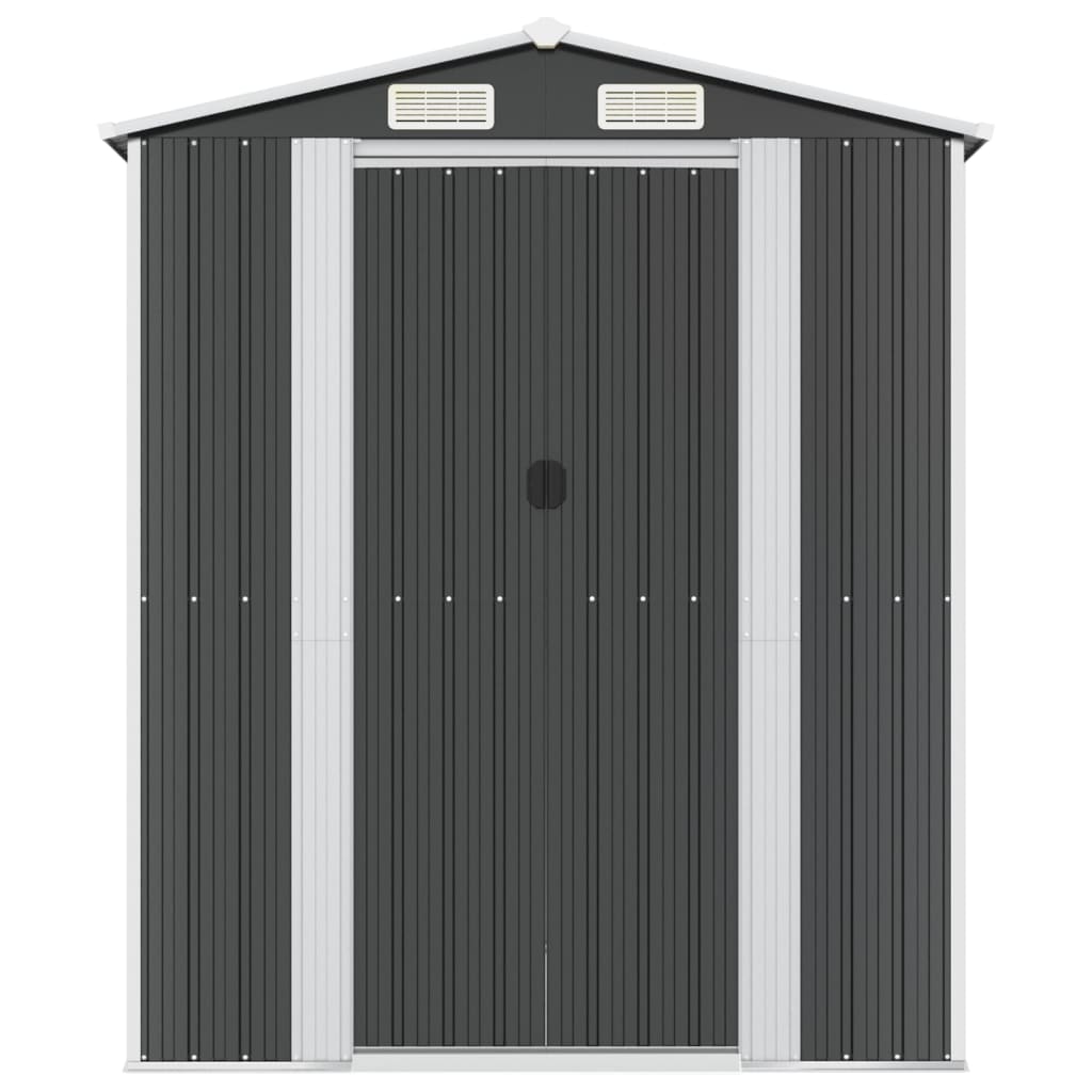 vidaXL Garden Shed Anthracite 192x191x223 cm Galvanised Steel 3