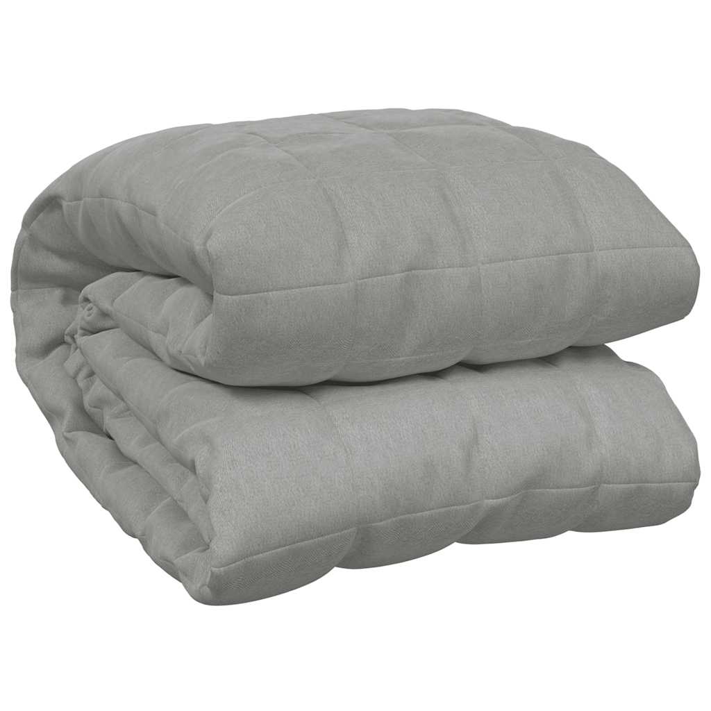 vidaXL Weighted Blanket Grey 138x200 cm Single 10 kg Fabric 2