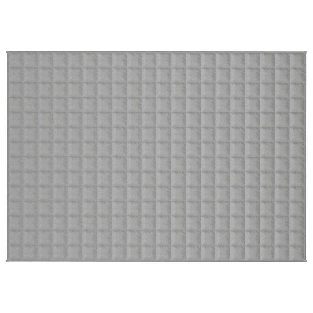 vidaXL Weighted Blanket Grey 138x200 cm Single 10 kg Fabric 3
