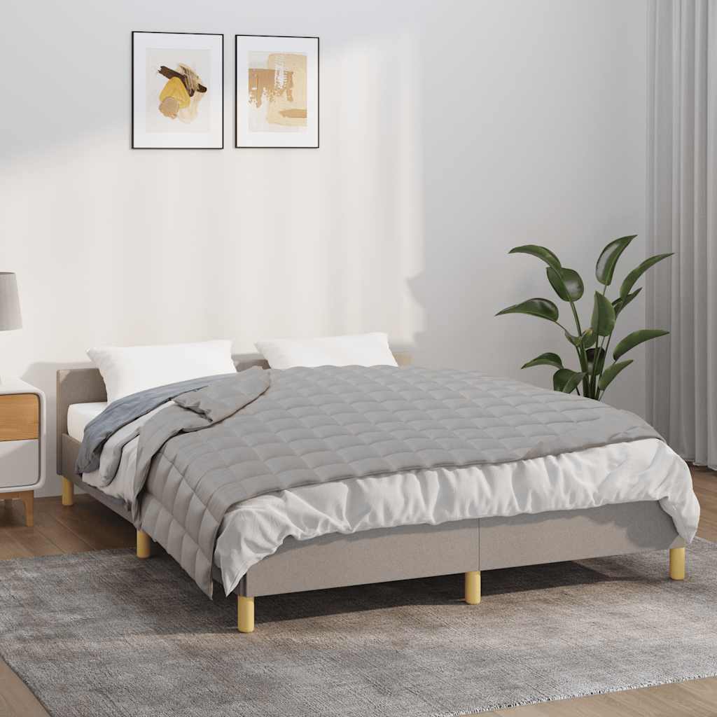 vidaXL Weighted Blanket Grey 138x200 cm Single 10 kg Fabric 1