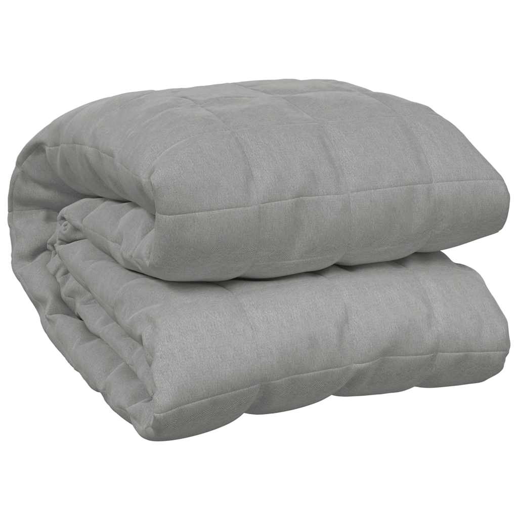 vidaXL Weighted Blanket Grey 155x220 cm 7 kg Fabric 2