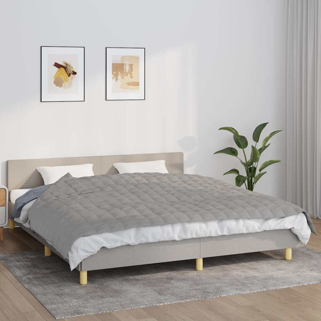 vidaXL Weighted Blanket Grey 155x220 cm 7 kg Fabric 1