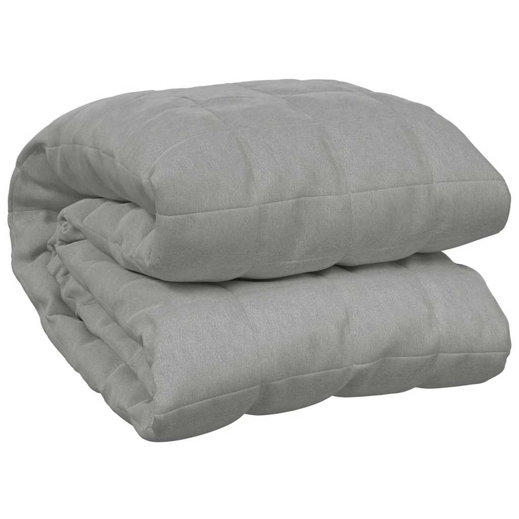 vidaXL Weighted Blanket Grey 155x220 cm 11 kg Fabric 2