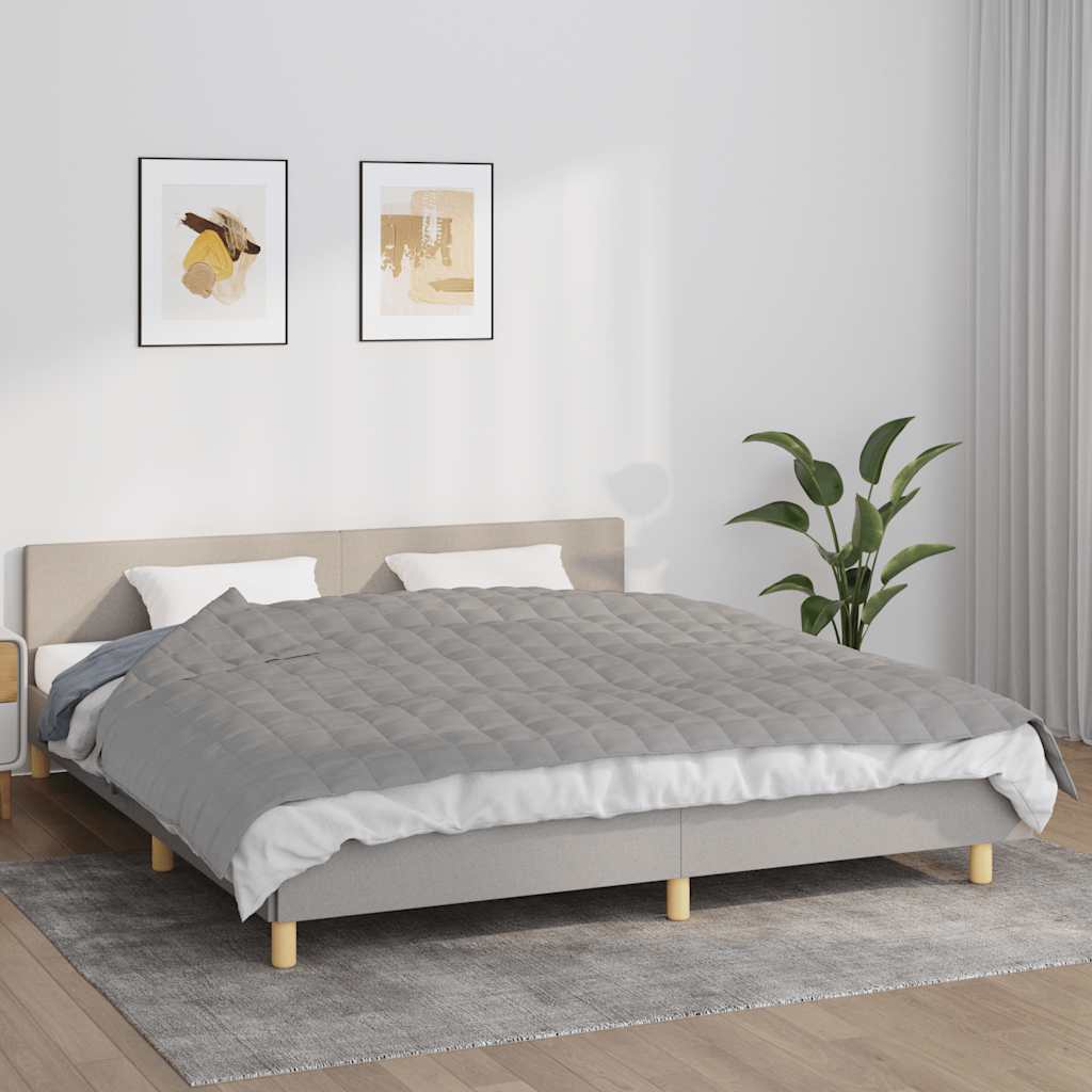 vidaXL Weighted Blanket Grey 155x220 cm 11 kg Fabric 1