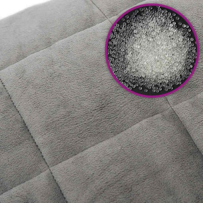 vidaXL Weighted Blanket Grey 200x200 cm 9 kg Fabric 6