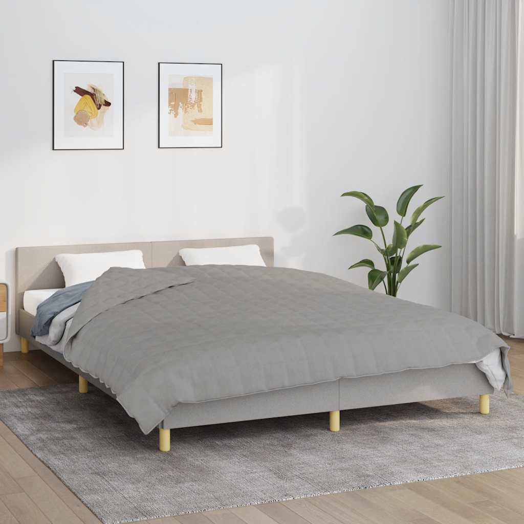 vidaXL Weighted Blanket Grey 200x200 cm 9 kg Fabric 1