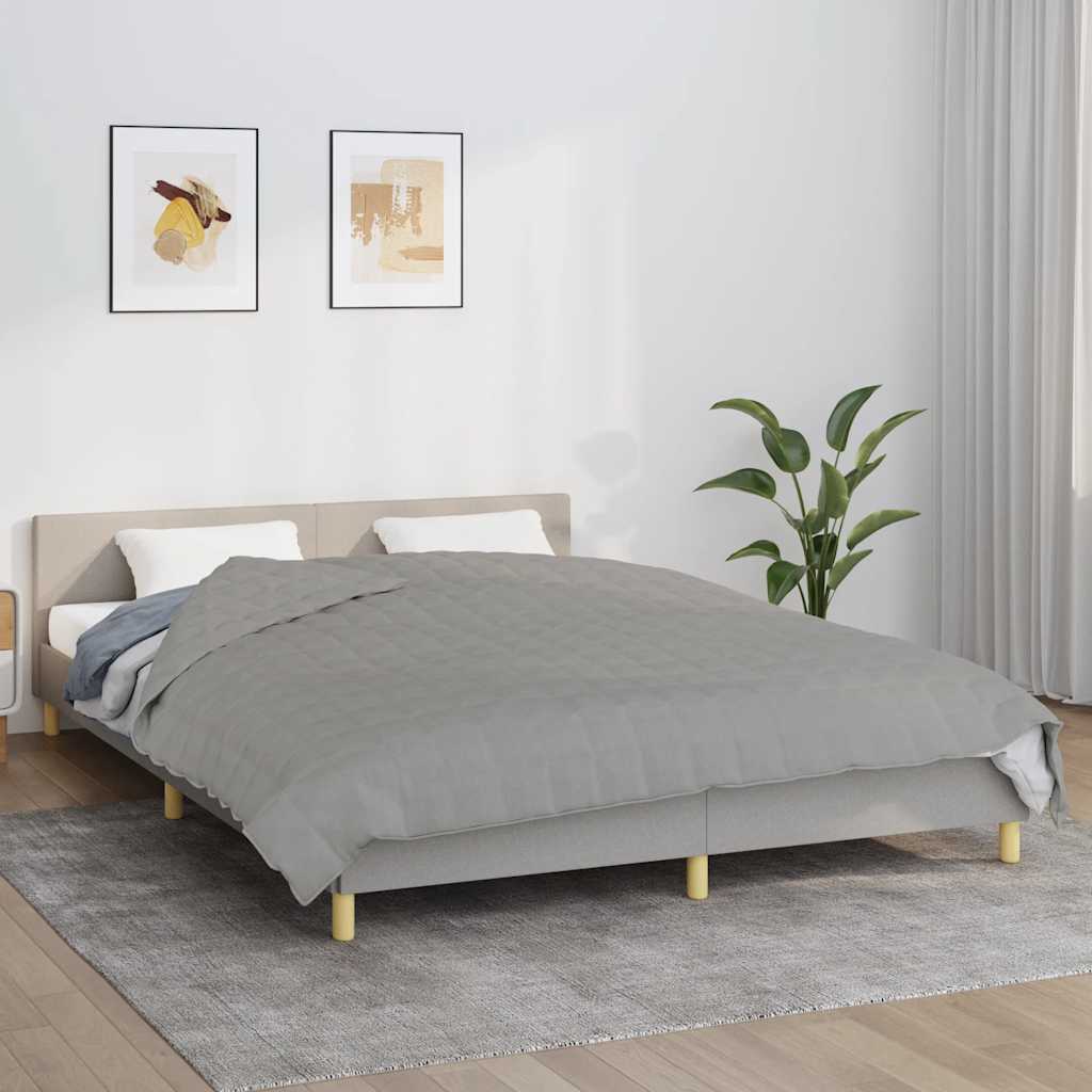 vidaXL Weighted Blanket Grey 200x200 cm 13 kg Fabric 1