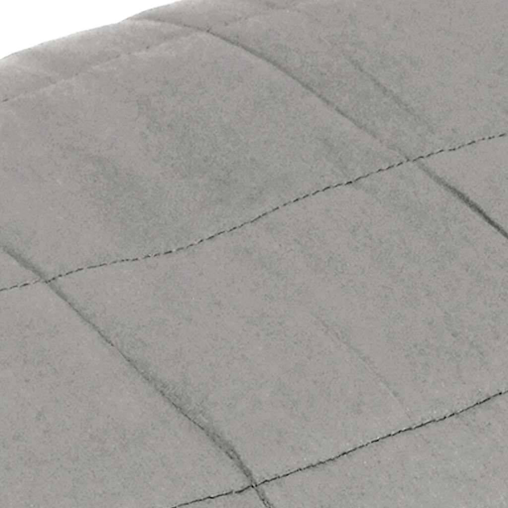 vidaXL Weighted Blanket Grey 200x225 cm 9 kg Fabric 4