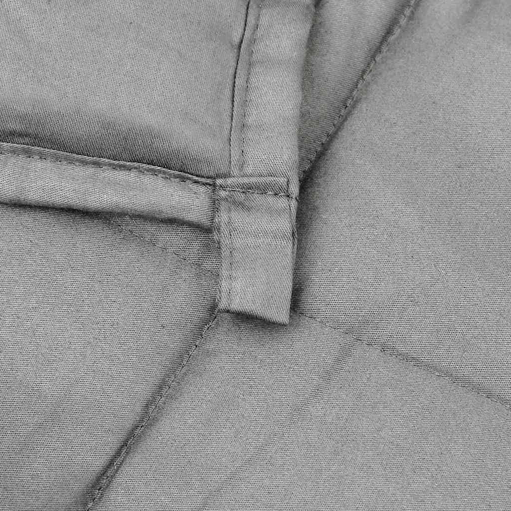 vidaXL Weighted Blanket Grey 200x225 cm 9 kg Fabric 5