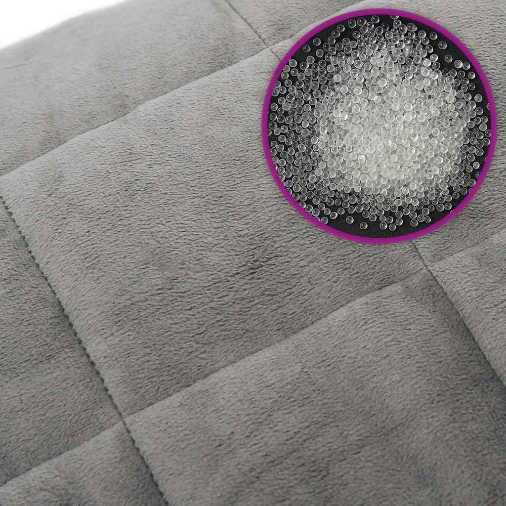 vidaXL Weighted Blanket Grey 220x235 cm King 11 kg Fabric 6