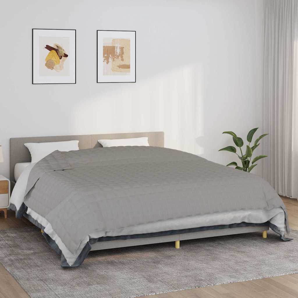 vidaXL Weighted Blanket Fabric Grey 11 kg