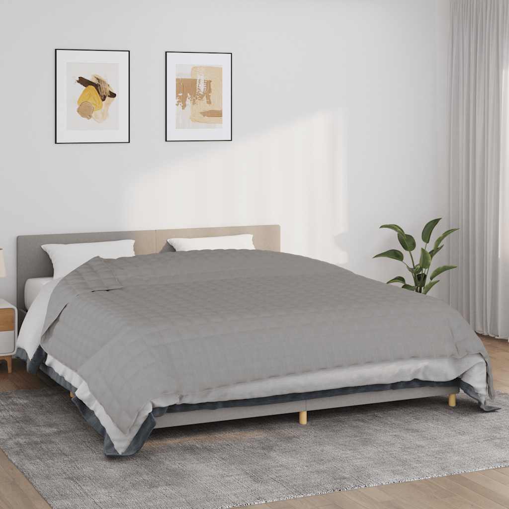 vidaXL Weighted Blanket Fabric Grey 11 kg
