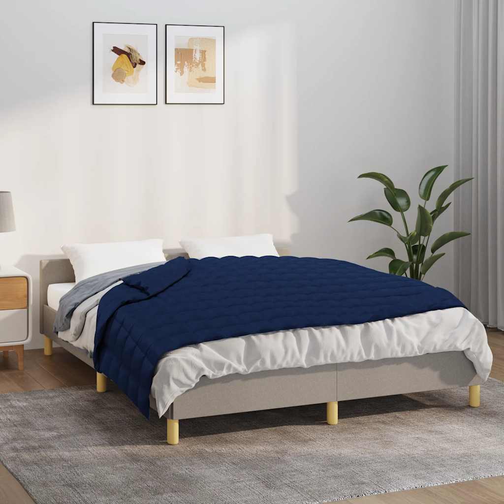 vidaXL Weighted Blanket Blue 150x200 cm 11 kg Fabric 1