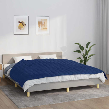vidaXL Weighted Blanket Blue 155x220 cm 11 kg Fabric 1