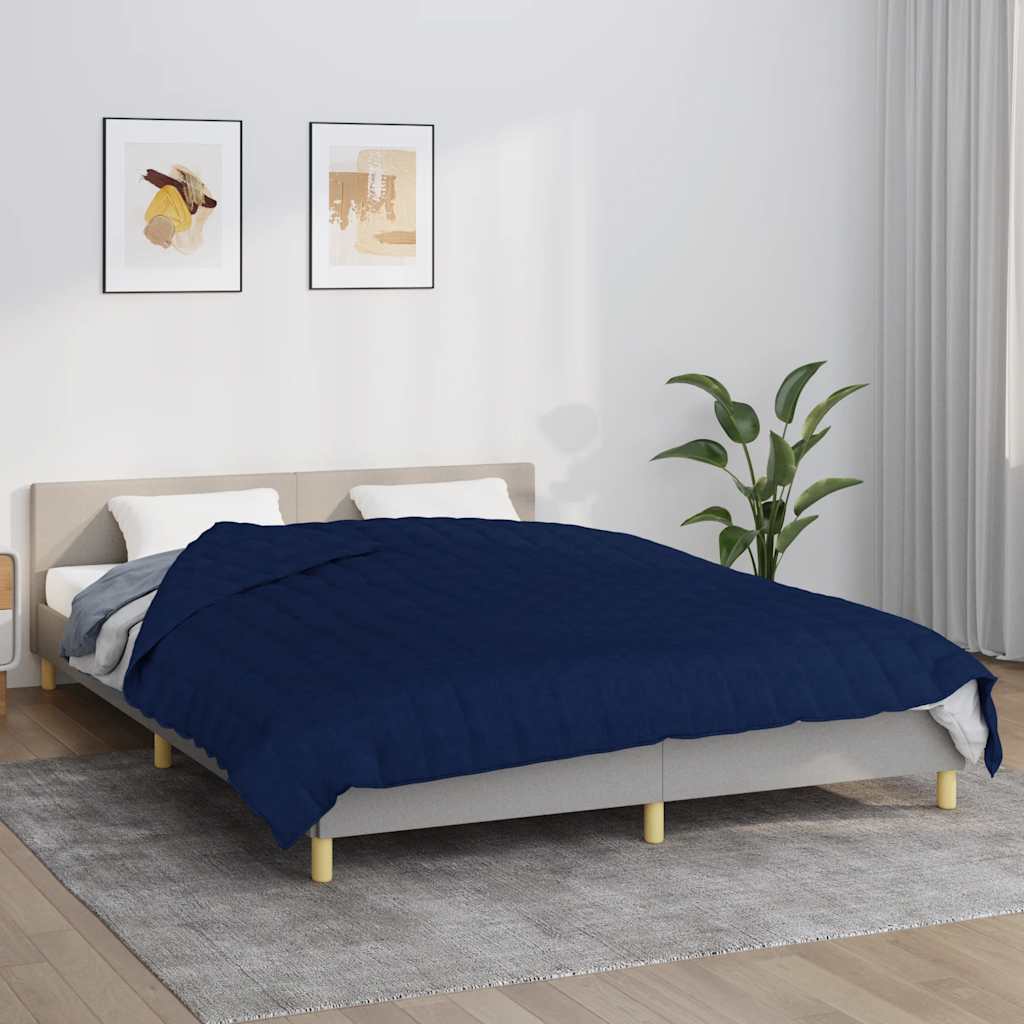 vidaXL Weighted Blanket Blue 200x200 cm 9 kg Fabric 1