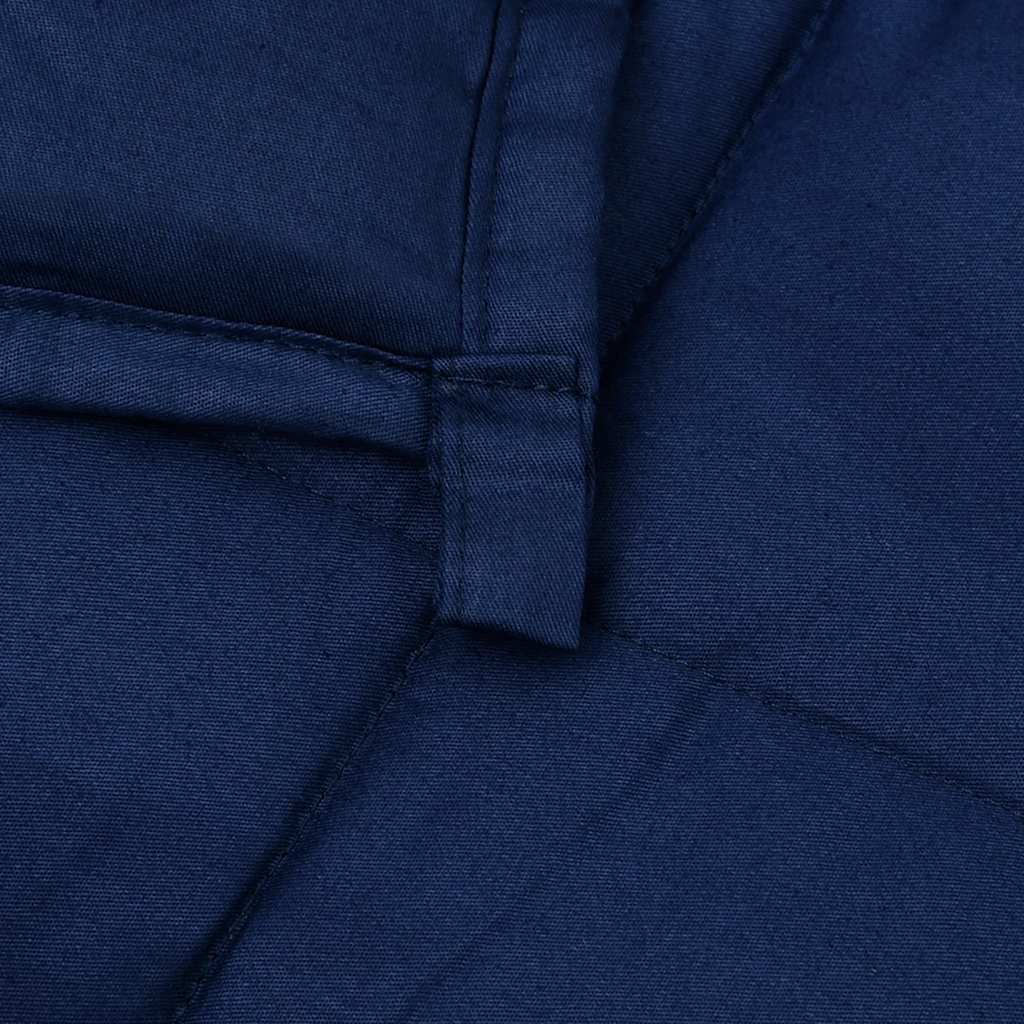 vidaXL Weighted Blanket Blue 220x235 cm King 15 kg Fabric 5