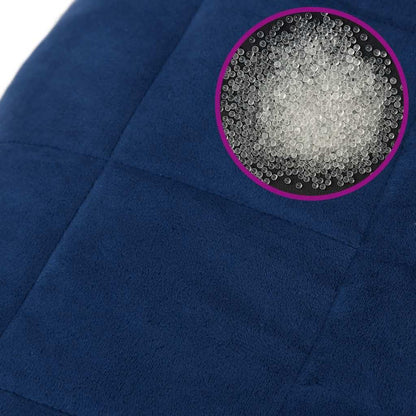 vidaXL Weighted Blanket Blue 220x235 cm King 15 kg Fabric 6