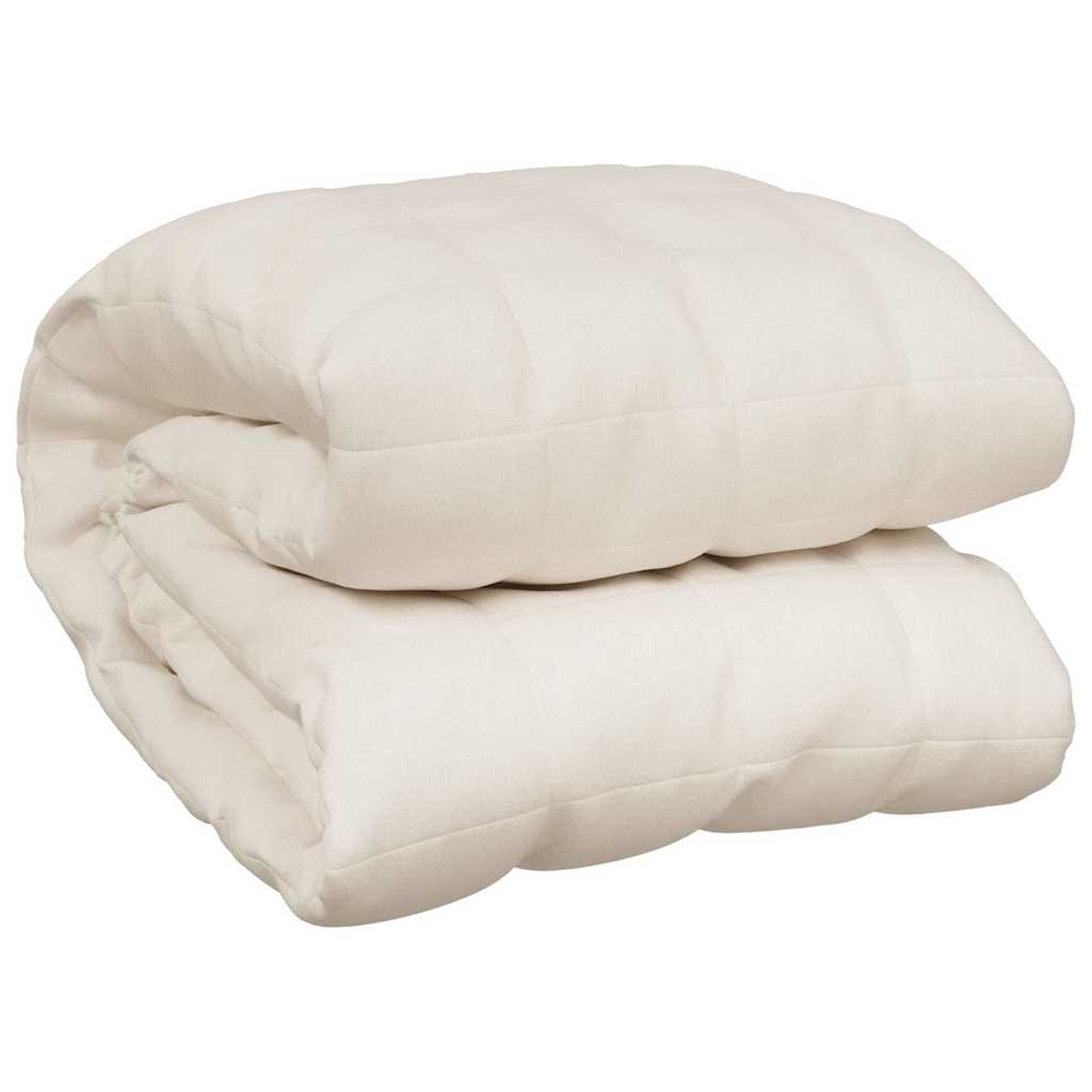 vidaXL Weighted Blanket Light Cream 120x180 cm 9 kg Fabric 2