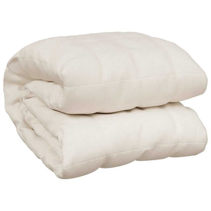 vidaXL Weighted Blanket Light Cream 120x180 cm 9 kg Fabric 2