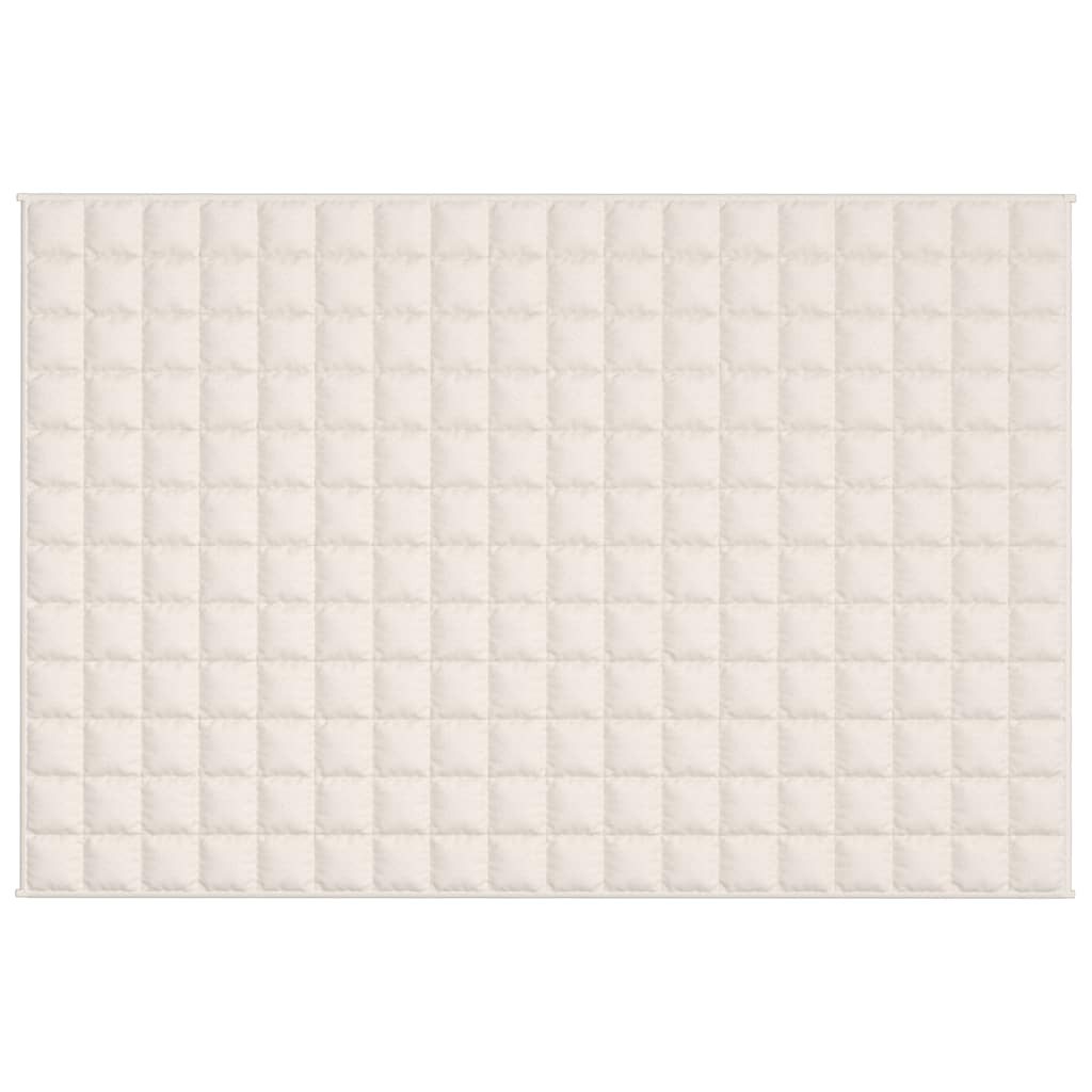 vidaXL Weighted Blanket Light Cream 120x180 cm 9 kg Fabric 3