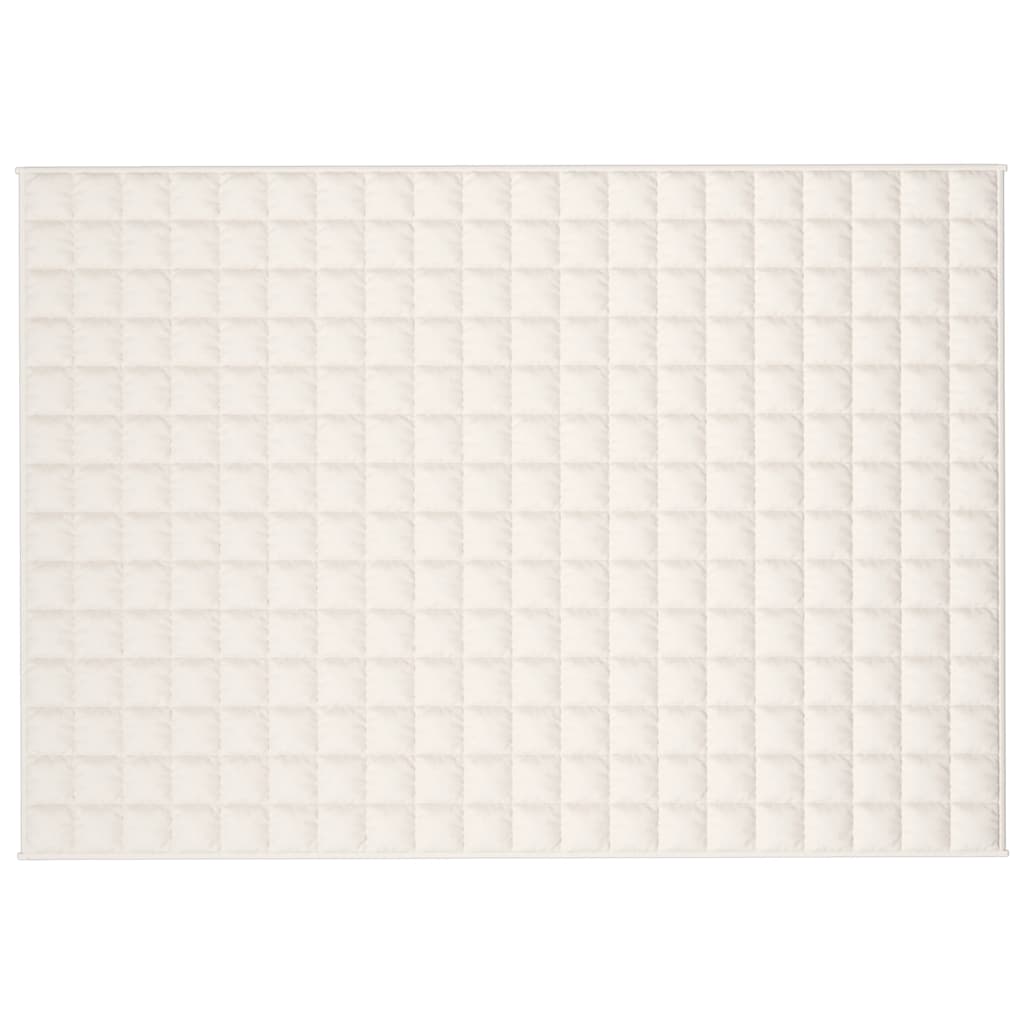 vidaXL Weighted Blanket Light Cream 138x200 cm Single 6 kg Fabric 3