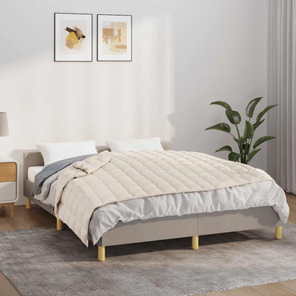 vidaXL Weighted Blanket Light Cream 138x200 cm Single 6 kg Fabric 1