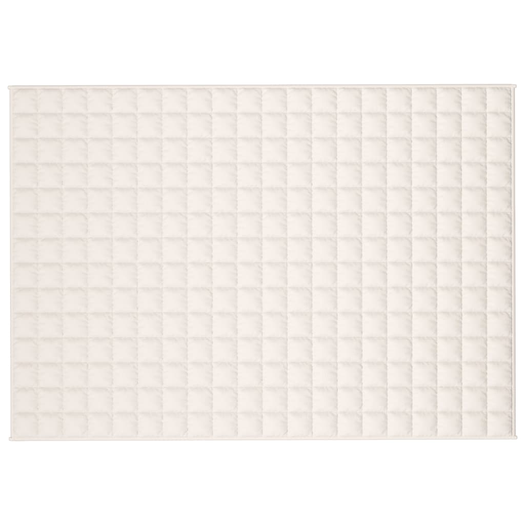 vidaXL Weighted Blanket Light Cream 138x200 cm Single 10 kg Fabric 3