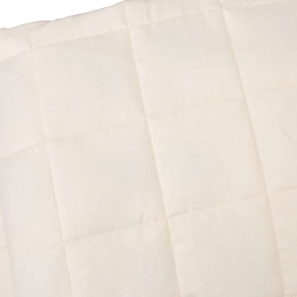 vidaXL Weighted Blanket Light Cream 138x200 cm Single 10 kg Fabric 4